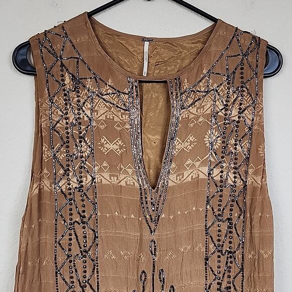 Free People Love Story Beaded Aztec Tribal Mini XS Dress - Picture 6 of 12